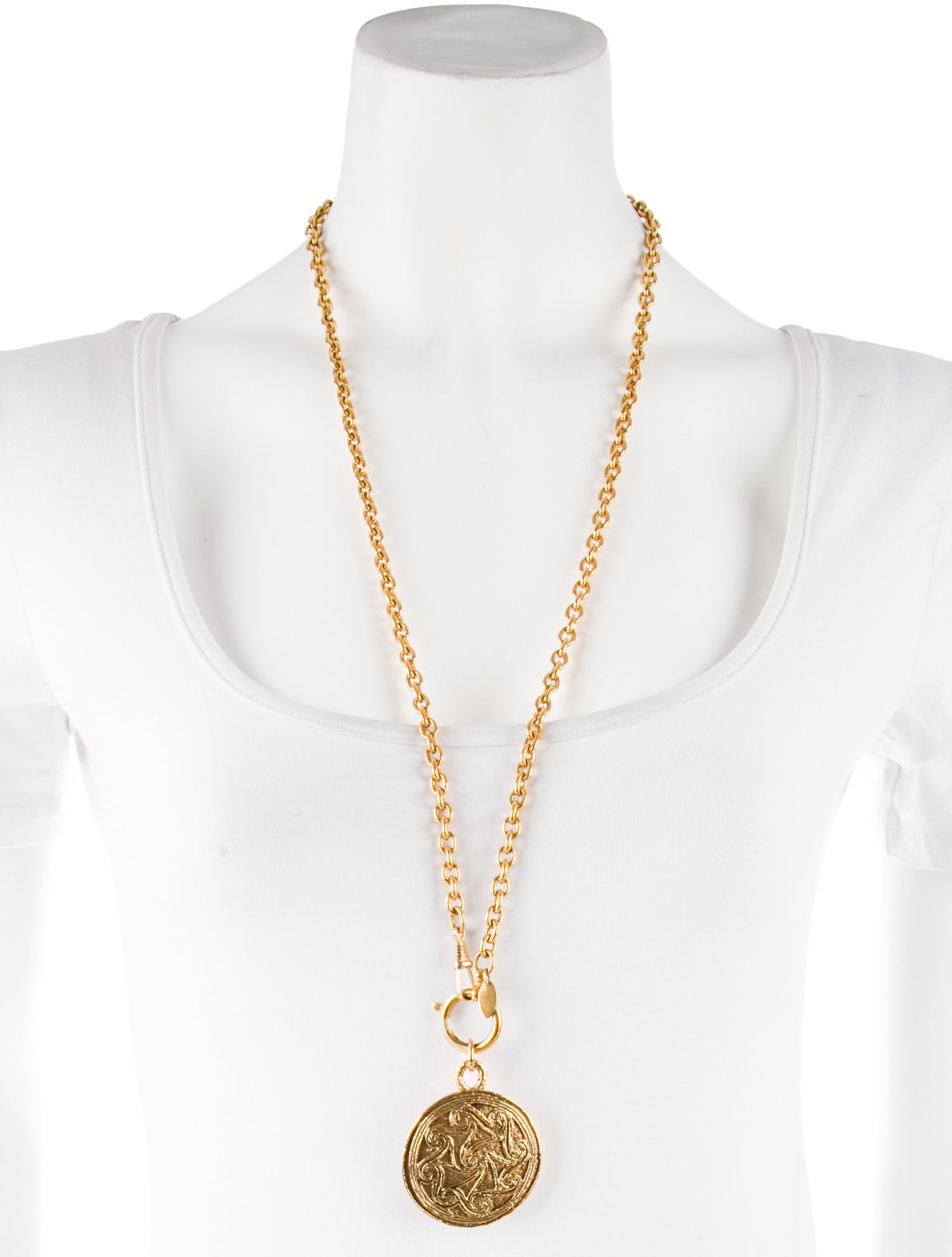 Chanel Vintage CC Medallion Pendant Necklace